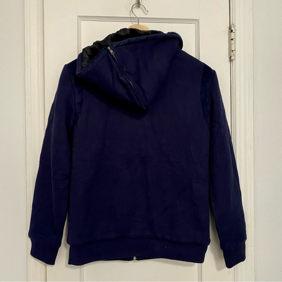 Armani Exchange Men’s Navy Cozy Lined Zip Up Hooded Sweater | Size S - Picture 4 of 4
